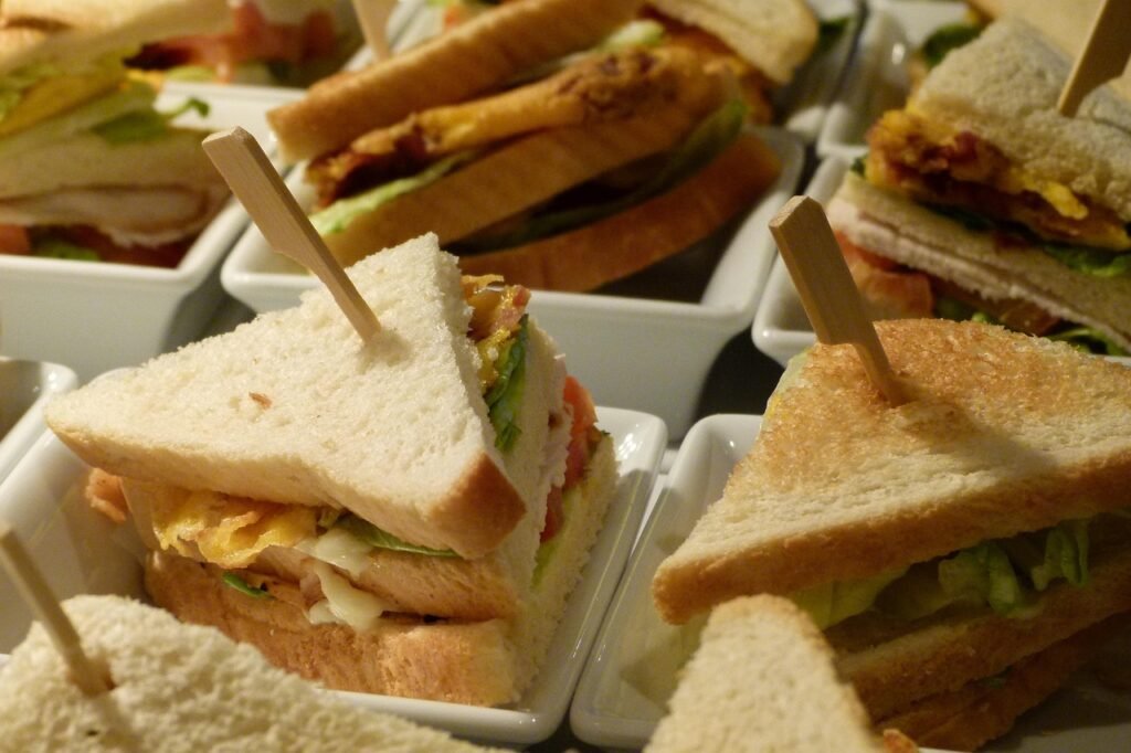 club, sandwich, ruoka, välipala, gastro, noutopöytä, juhla, ateria