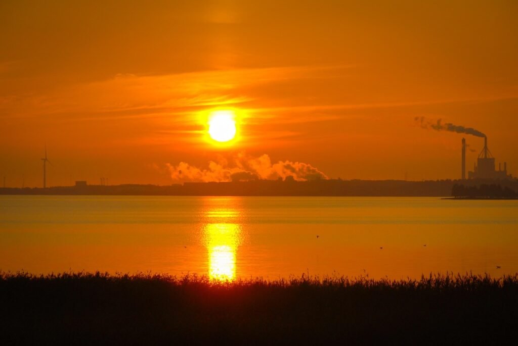 auringonlasku, luonne, illalla, kempele, oulu