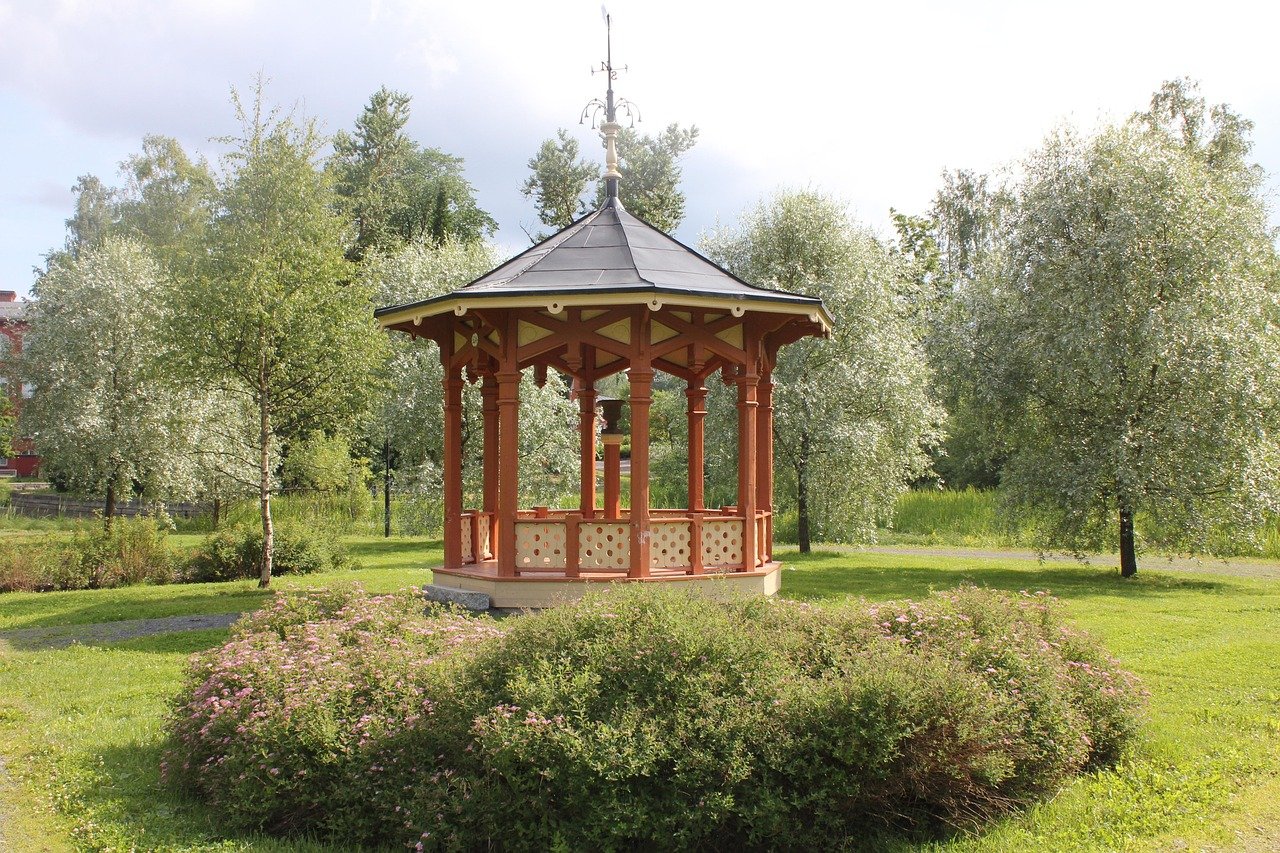forssa, paviljonki, kesä, summer, nature, pavilion, park, puisto