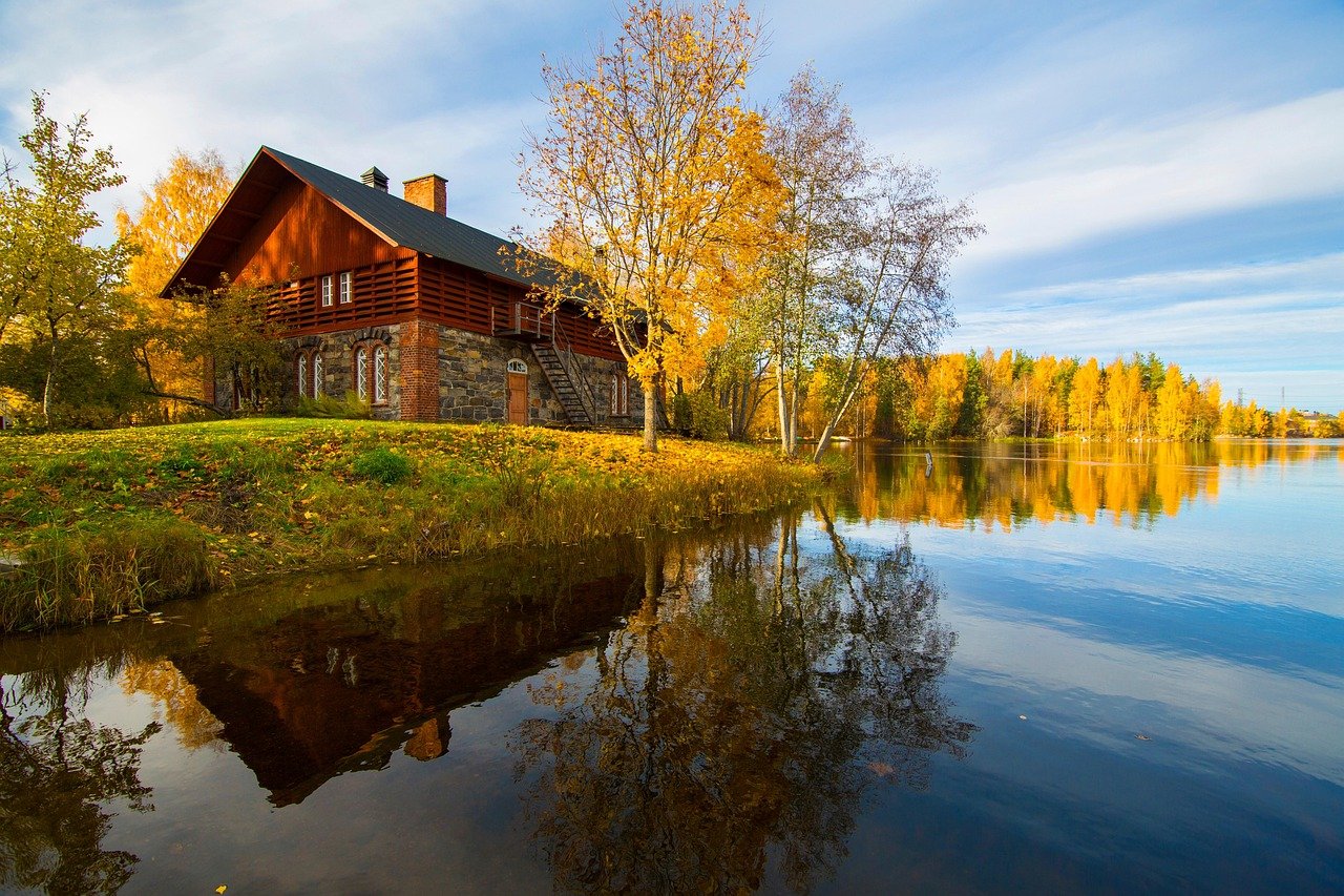 syksy, river, luonto, maisema, talo, kesämökki, lake, imatra, suomi, kesämökki, imatra, imatra, imatra, imatra, imatra