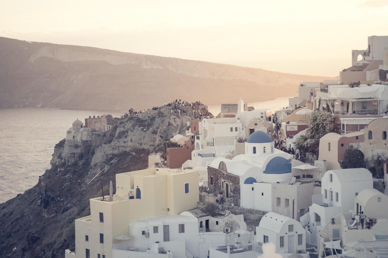 santorini, auringonlasku, kreikka, kreikan saarilla, välimeren, eurooppa, maisema, valtameri, kallioita, luonne, scenic view,