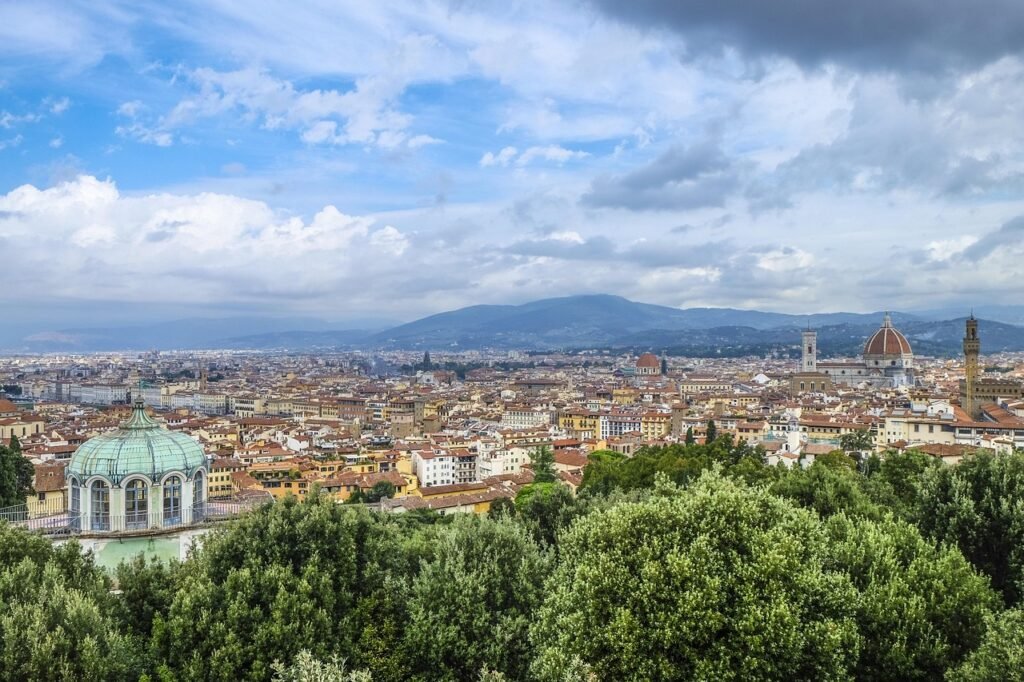 firenze, näky, kaupunkikuvan, city, old town, katsella, näkymä