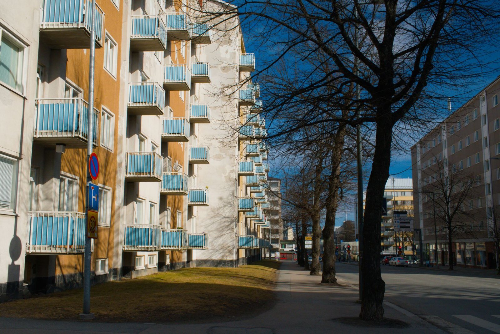 Quiet Pori street in Finland