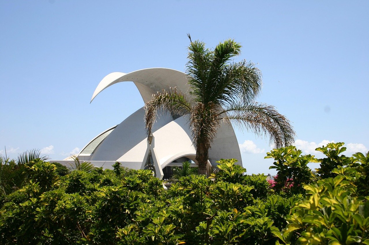 concert hall, tenerife, kanariansaaret, rakennus, arkkitehtuuri, kuuluisa, joulupukki, sali, katolla, auditorio