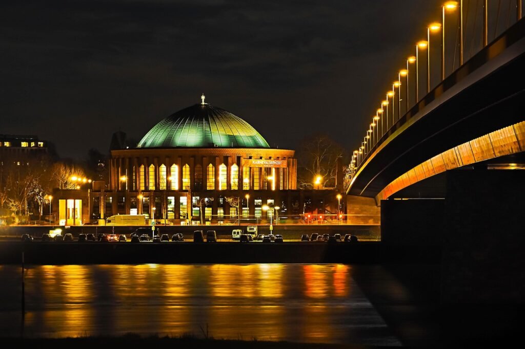 arkkitehtuuri, sali, rakennus, vanha, kevyt, ilmakehä, mieliala, musiikkia, concert hall, illan tunnelma, ilmakehän, yö, ääni