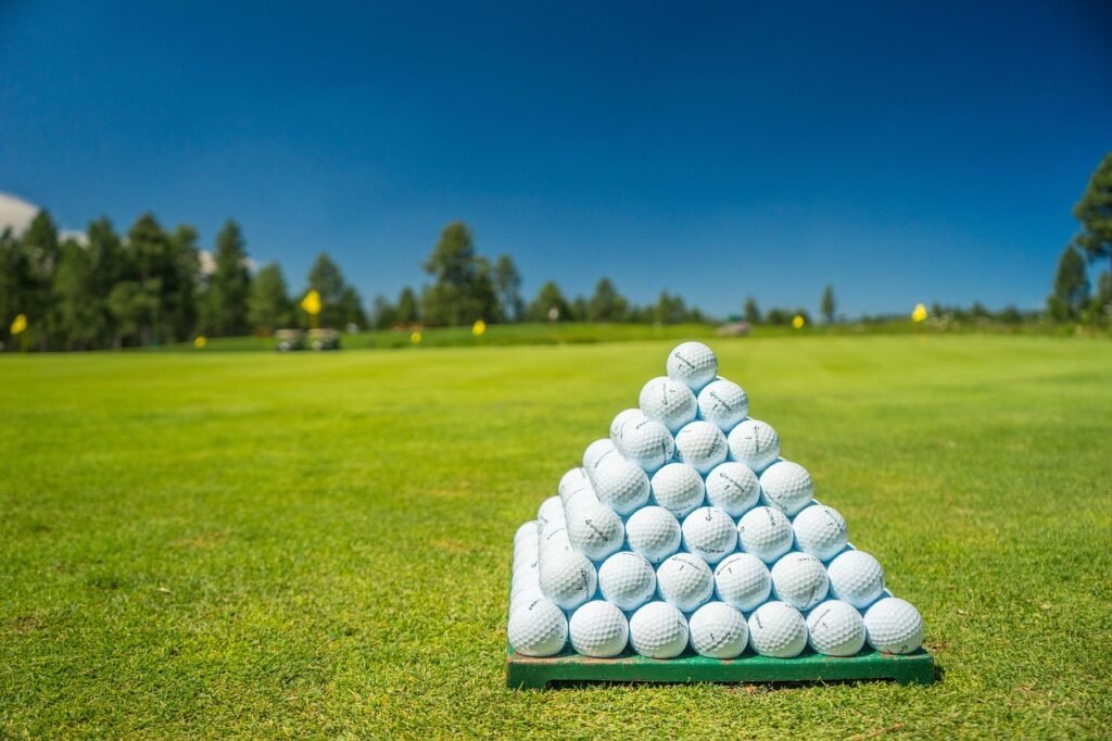 golf, golfpallot, vihreä, golfkenttä, golf club, golfia, pino, pallot, golf, golf, golf, golf, golf
