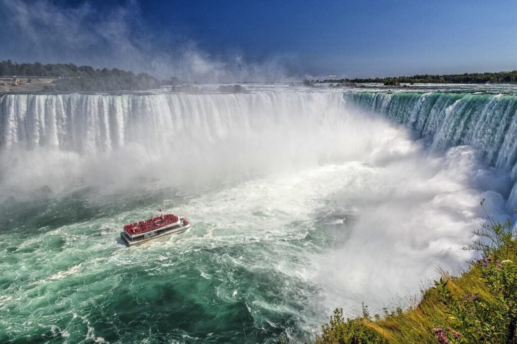 vesiputous, vene, niagaran putoukset, kanada, luonne, vettä, hevosenkenkä putoaa, niagara river