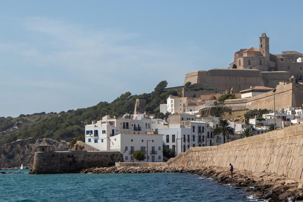 vanha kaupunki, espanja, kaupunkikuvan, old town, ibiza, rauniot, city, satamaan