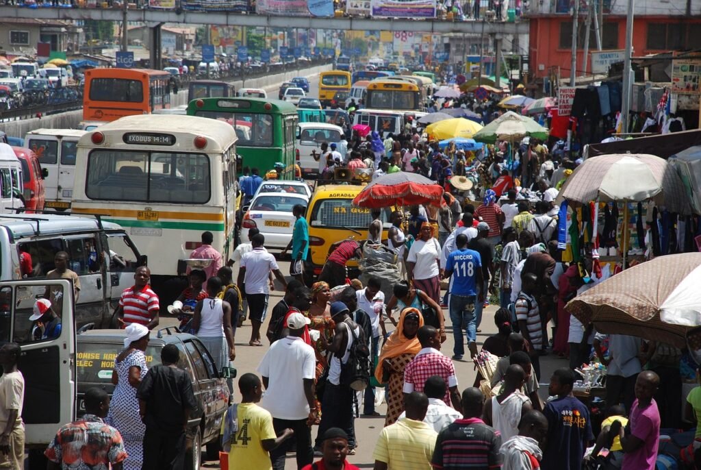 street, afrikka, ghana, city, kaduilla, ihmiset, matkailu, kulttuuri, väkijoukko, kiire, paine, liikennettä, ghana, ghana, gh