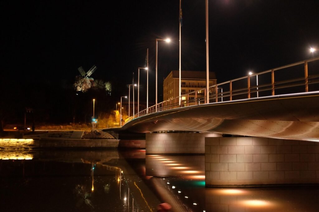 turku, myllysilta, ilta, valot, turku, turku, turku, turku, turku