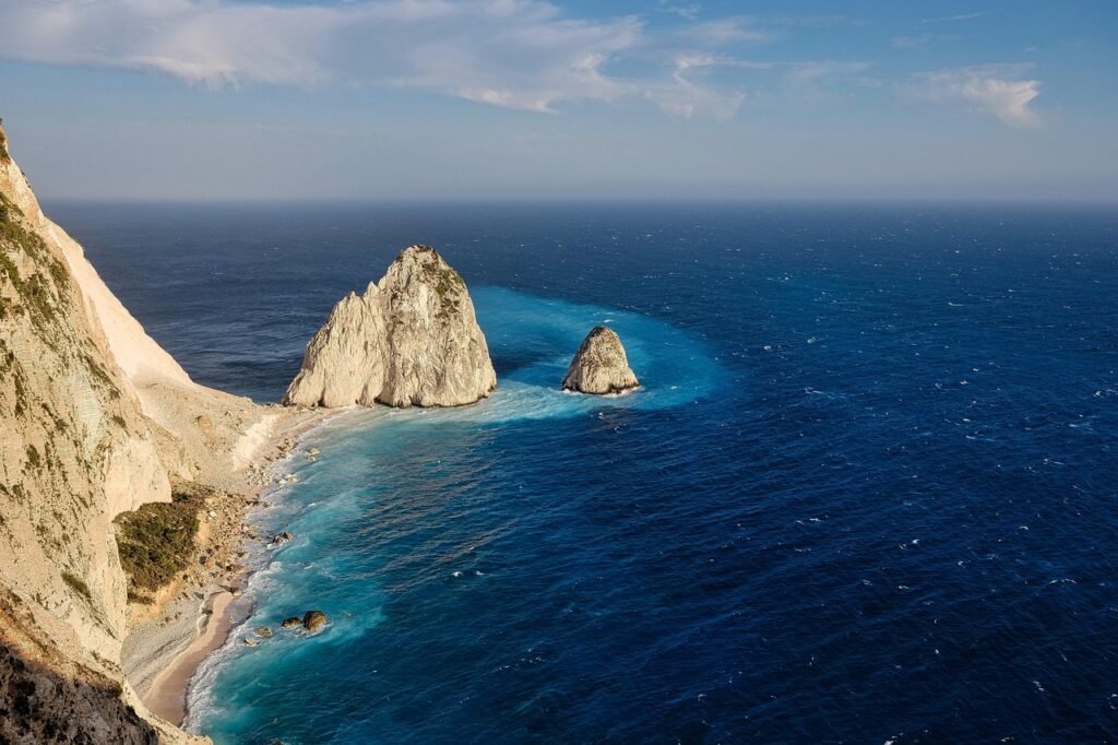 zakynthos, rannikko, meri, valtameri, saari, rock, lahti, vettä, luonne, maisemia, merimaisema, horisontti, kivimuodostelma,