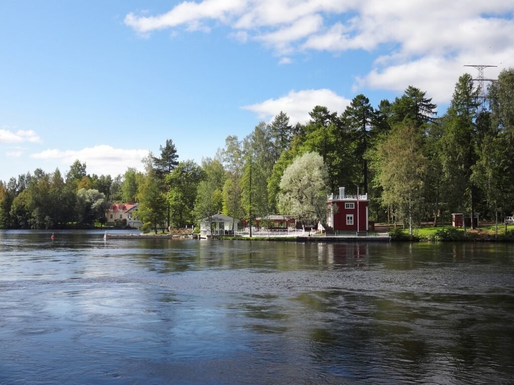 kesä, suomi, heinola, luonne, virta, vesi, kahvila, kailas