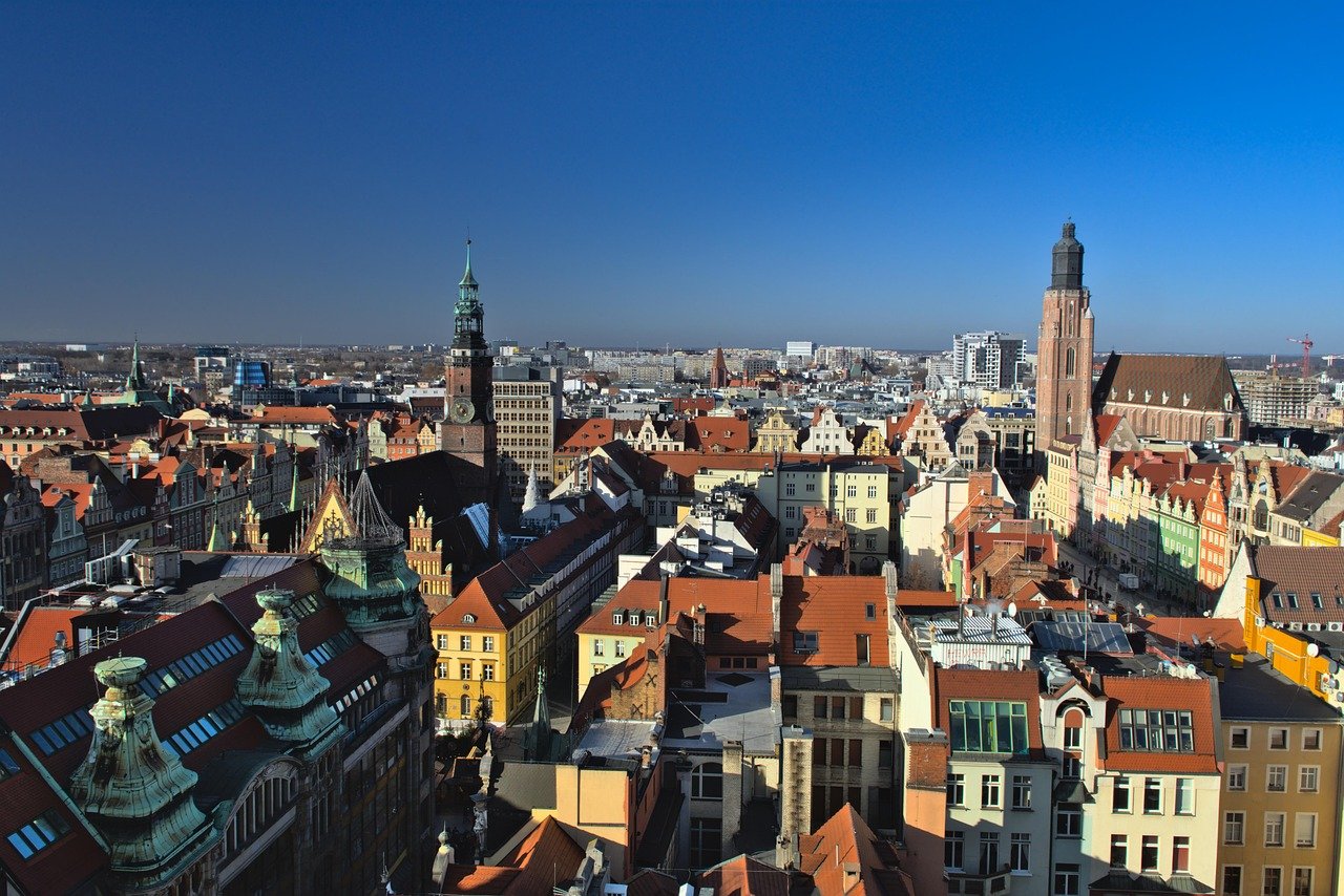 wrocław, kaupunki, arkkitehtuuri, puola, monumentti, rivitaloja, markkinoiden, old town, kaupungintalo
