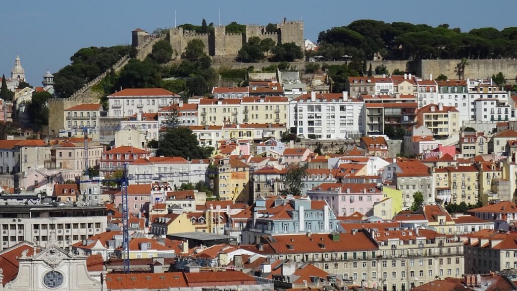 lissabon, arkkitehtuuri, old town, portugali, matkailu, panorama