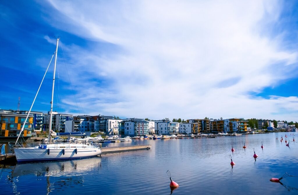 telakka, järvi, vene, vettä, rauhoittaa, ulkona, taivas, pilvet, maisema, kesä, sää, rauhaa, ilmapiiri, auringonpaiste, kellu