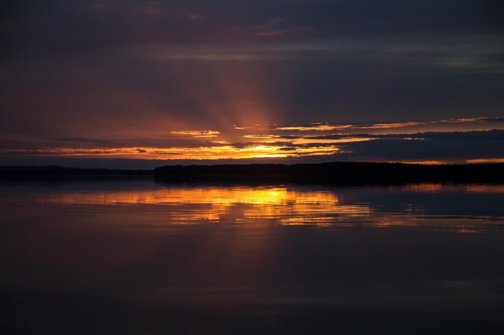 summer, lake, evening, finland, reflections, järvi, suomi, maisema, vesi, kesä, auringonlasku
