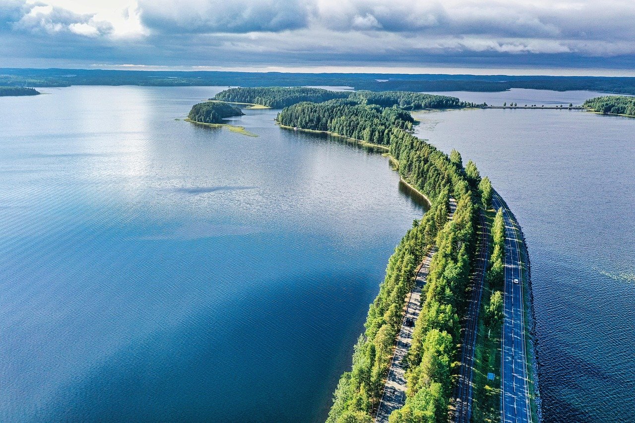 järvi, harjun, punkaharju, suomi, tie, rautatie, maisema, luonne, suomi, suomi, suomi, suomi, suomi