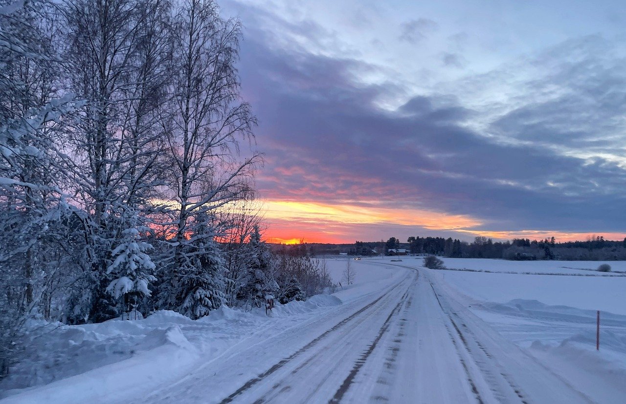 suomi, talvi, kylmä, pakkasta, jäätyminen, lumi, jäätä, tie, metsä, puita, luonne, sininen, sininen sävy, maisemia, kenttä, a